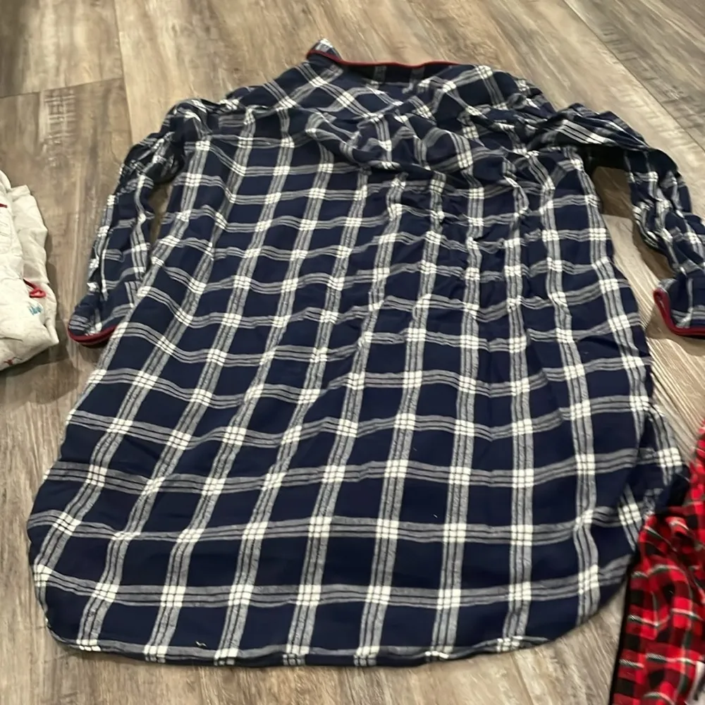 Lands' End Warm Winter Nightshirt Flannel Lot (3) Pajamas Sleep Cozy Cotton - Image 8