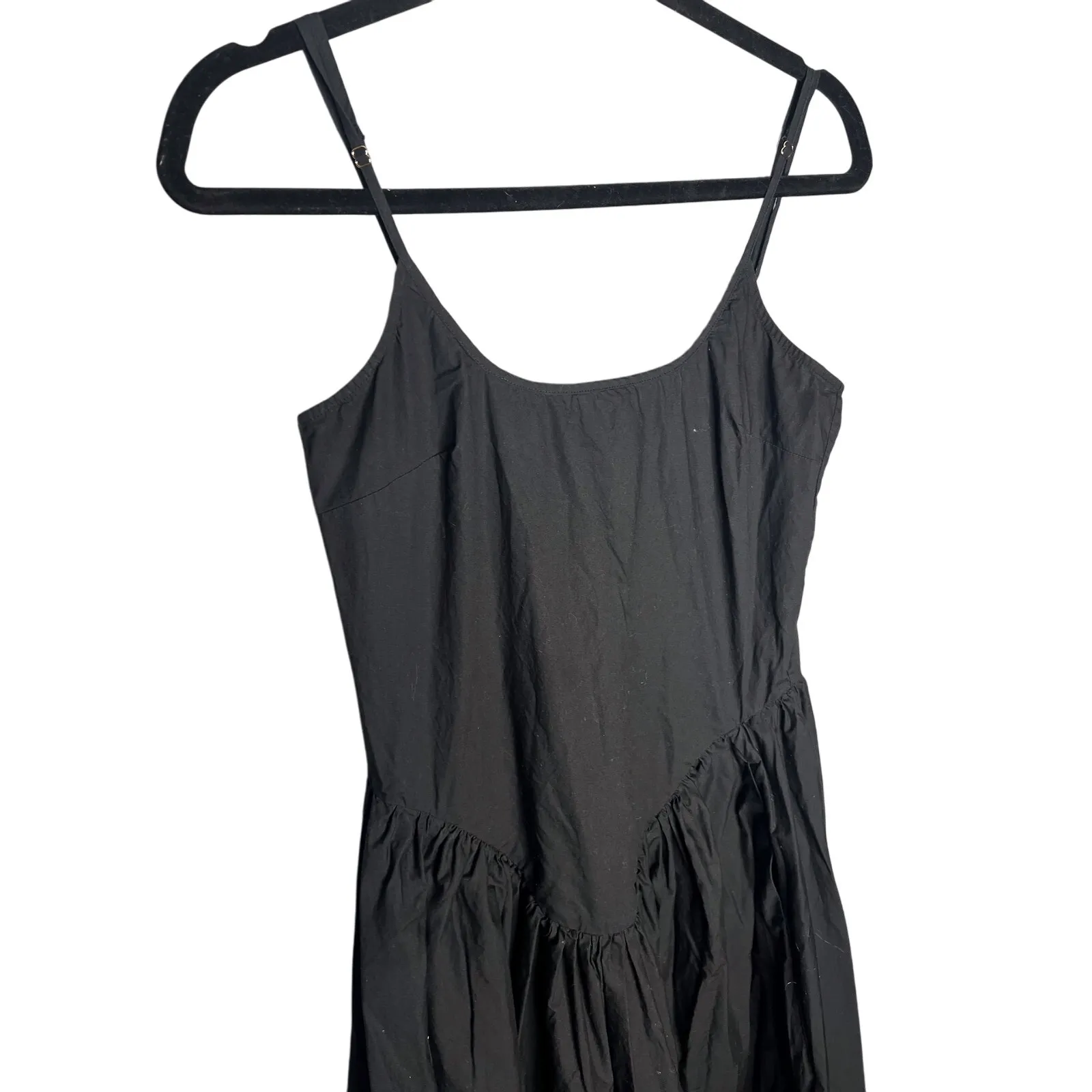 Citizens of Humanity Ari Midi‎ Dress Size XS in Black Cotton Drop Waist Loose - Image 6