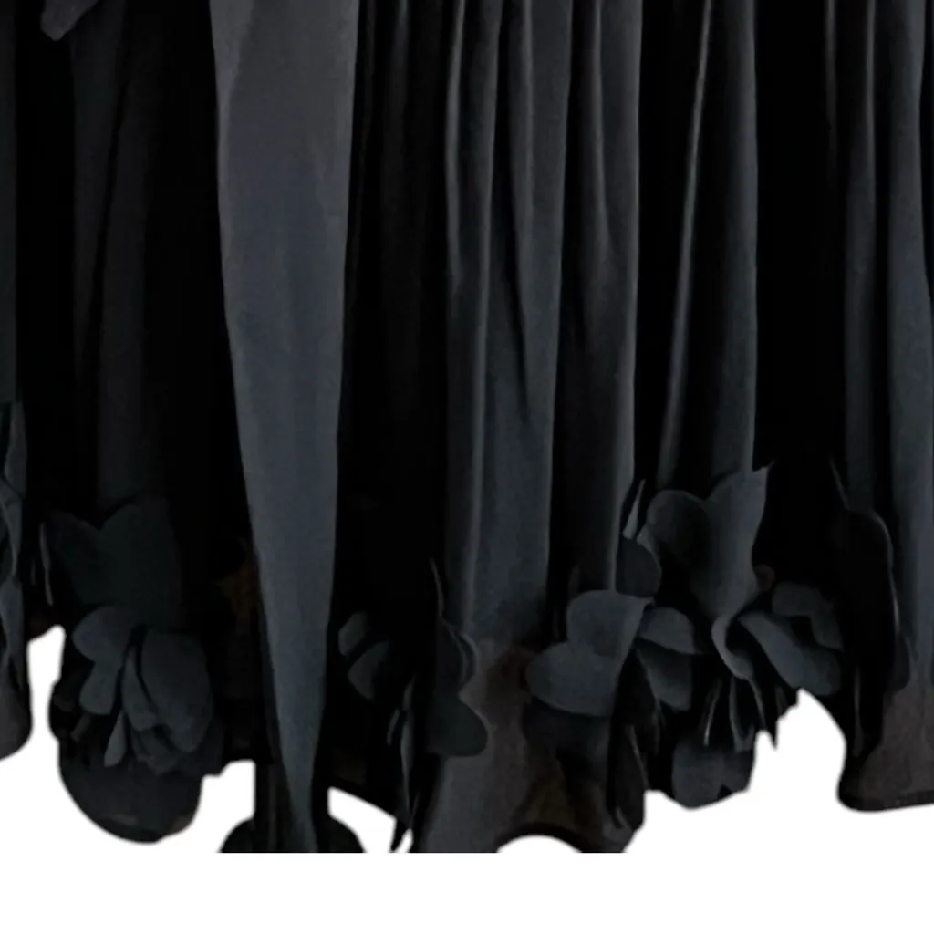 NWT ALEX MARIE Midnight Fantasy Pleated Sleeveless 3D Flower Hem Dress. … - Image 7