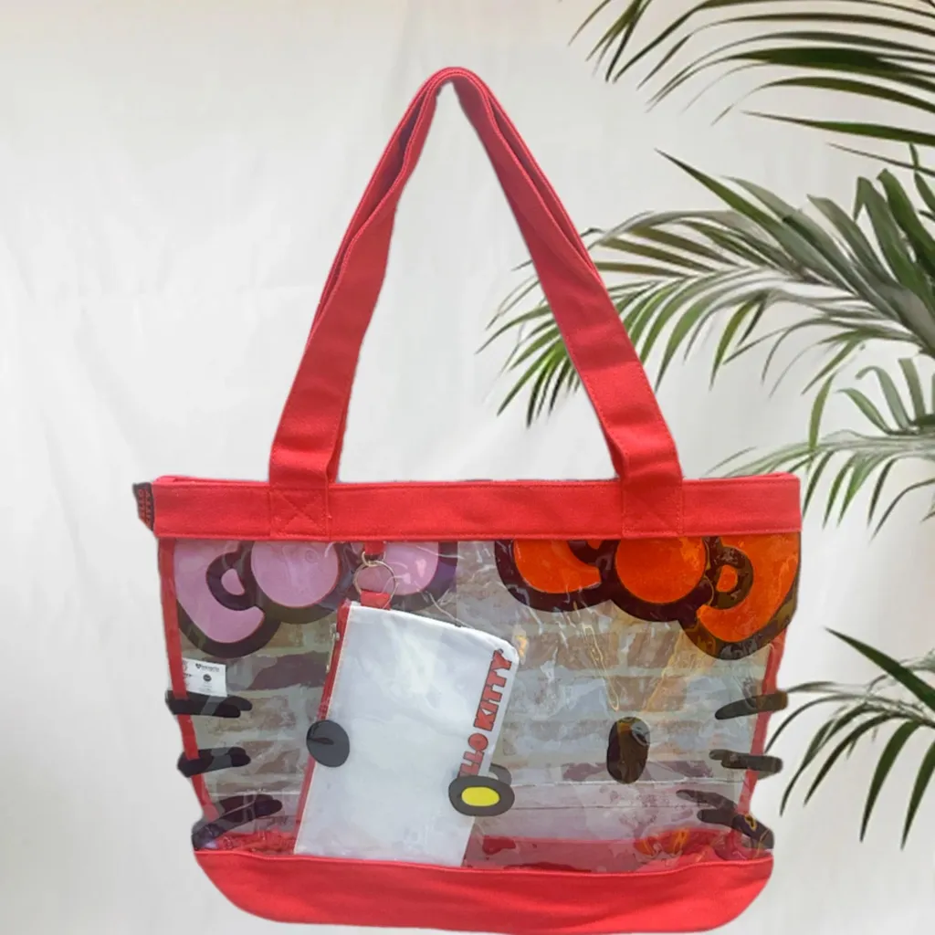 Hello Kitty Loungefly Transparent Red Tote Bag - Image 2