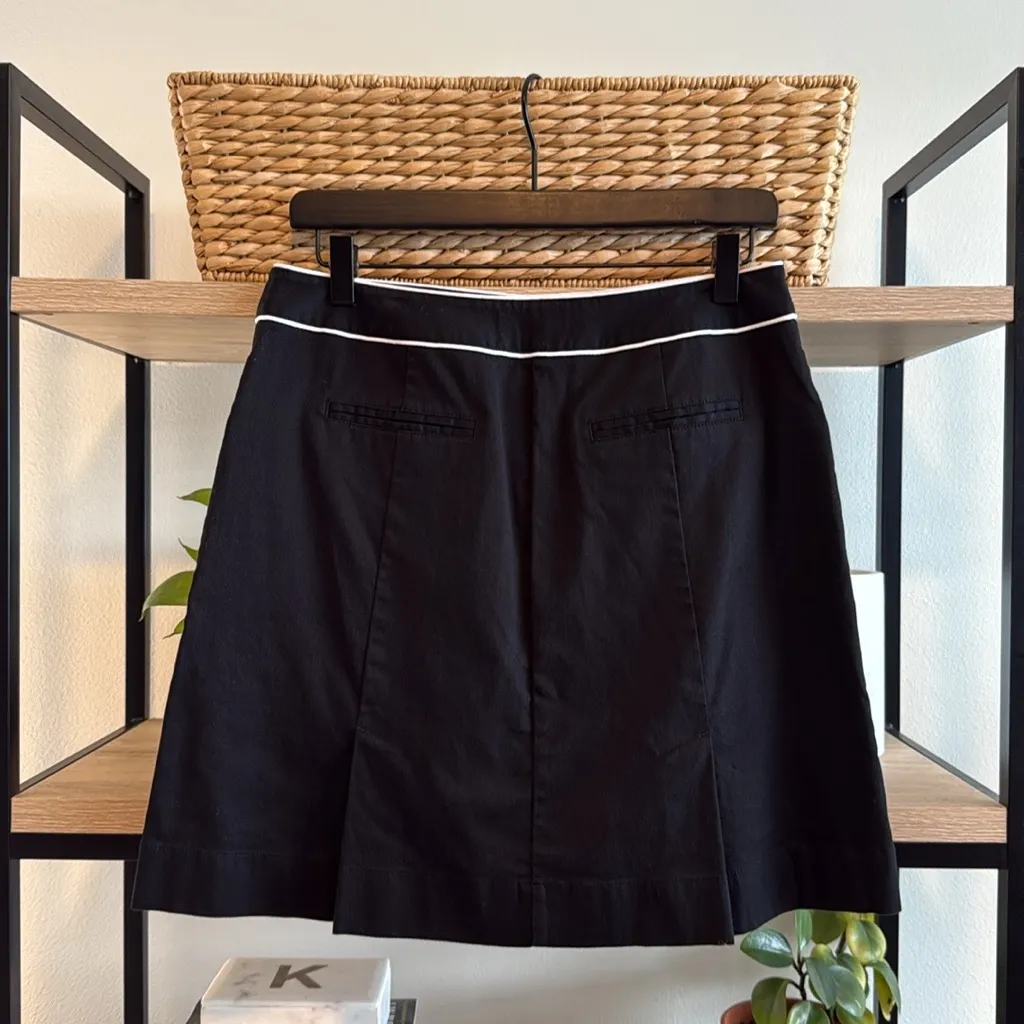 Ann Taylor LOFT Stretch Cotton Clean Lines Woven Career A-Line Skirt, 6 - Image 3