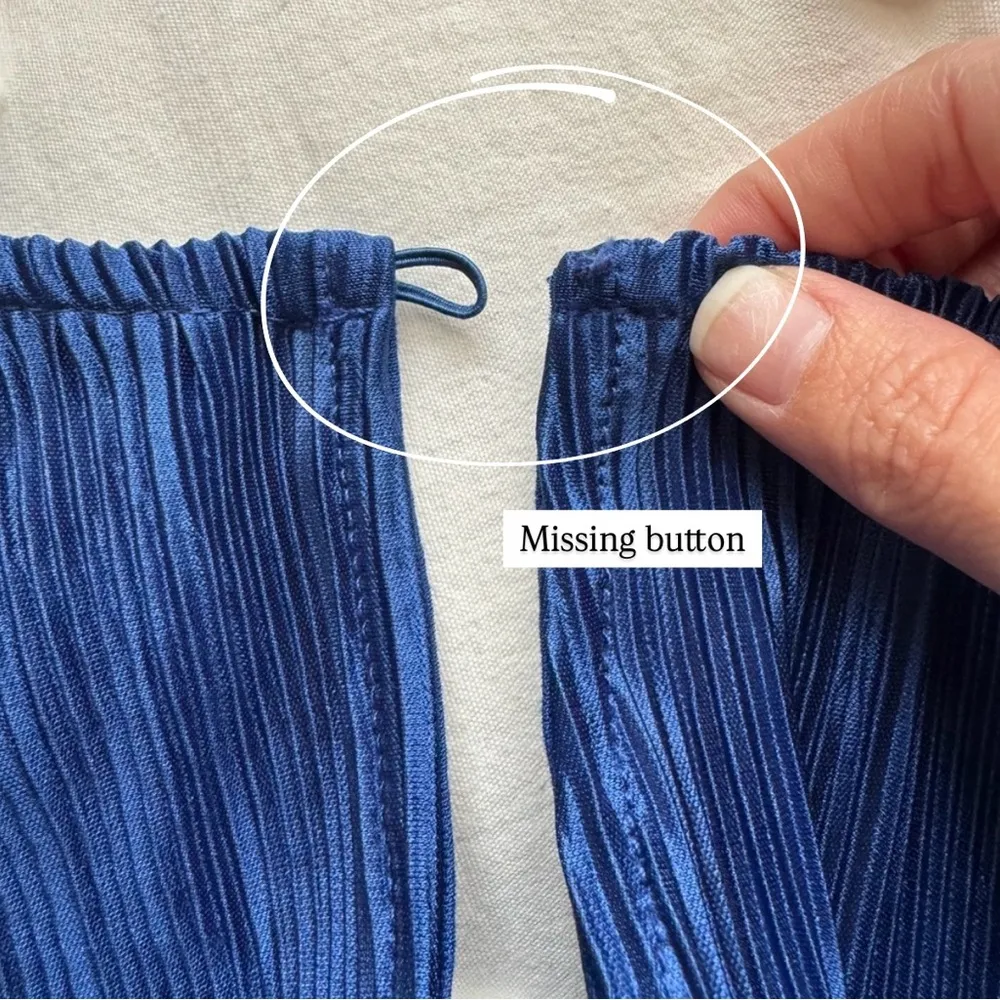 Anthropologie Maeve Sonata Cropped Wide Leg Jumpsuit Blue Size 0 - Image 11