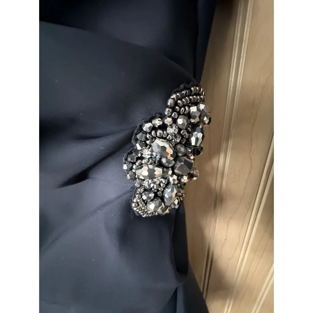 Alex Evenings Scuba Sheath Light Compression Dress 3/4 Sleeve Size 8 Charcoal - Image 3