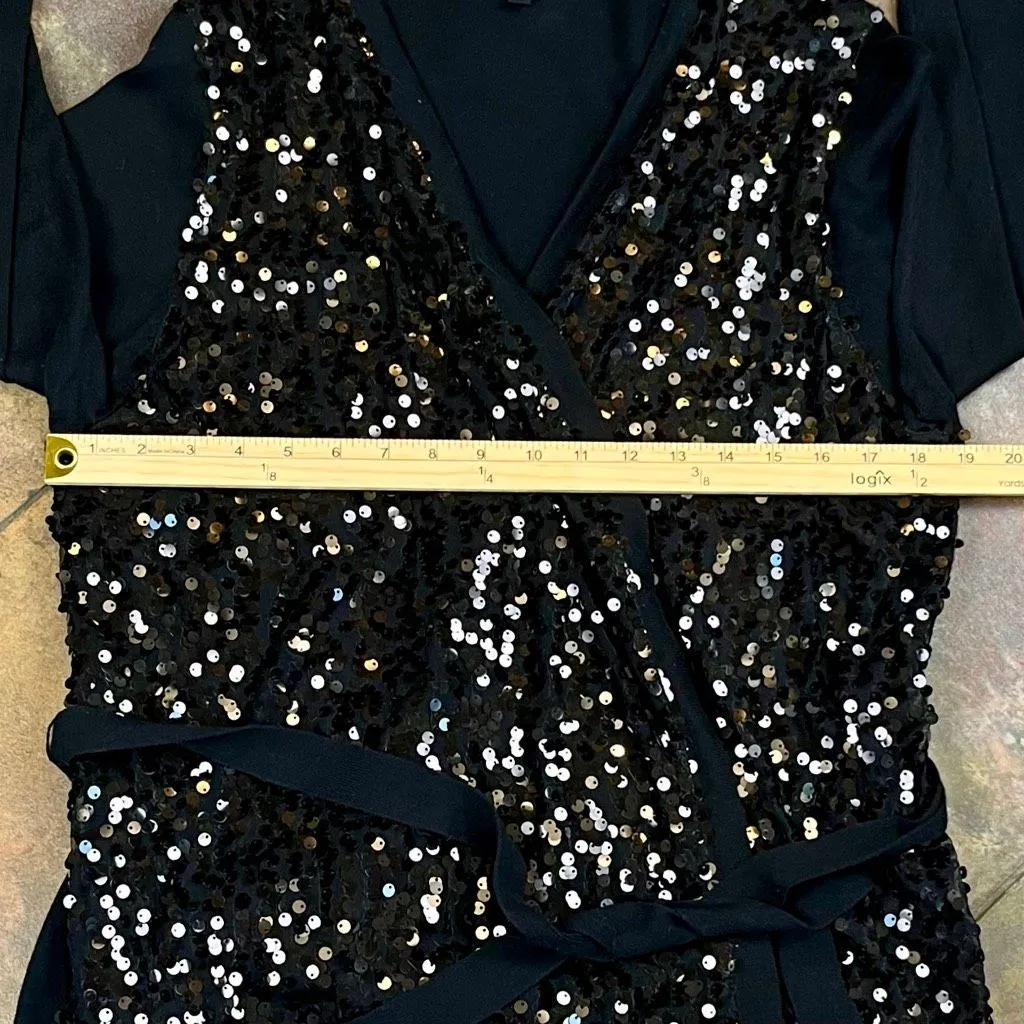 APT. 9 Black Sequined Cardigan Belt 1X - Image 8