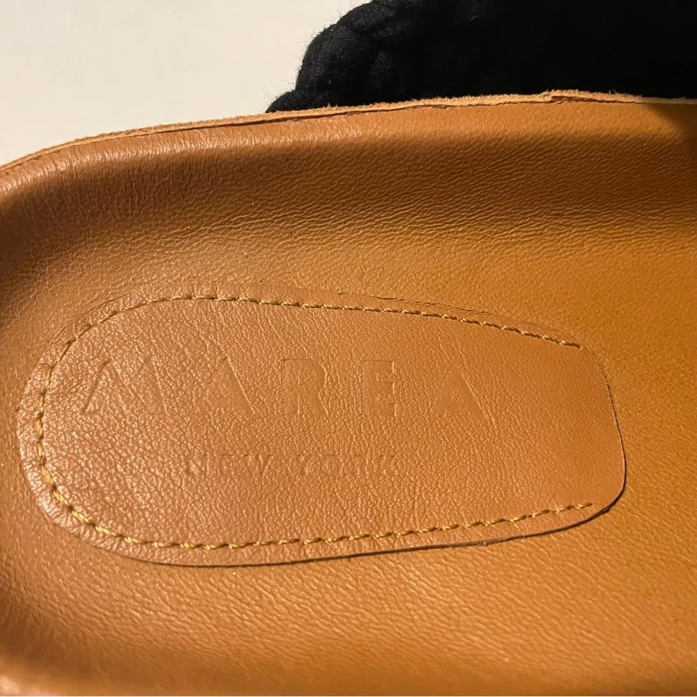 Marea Handmade in Peru Black Caramel Chunky Slide Size 38 (7.5) - Image 12