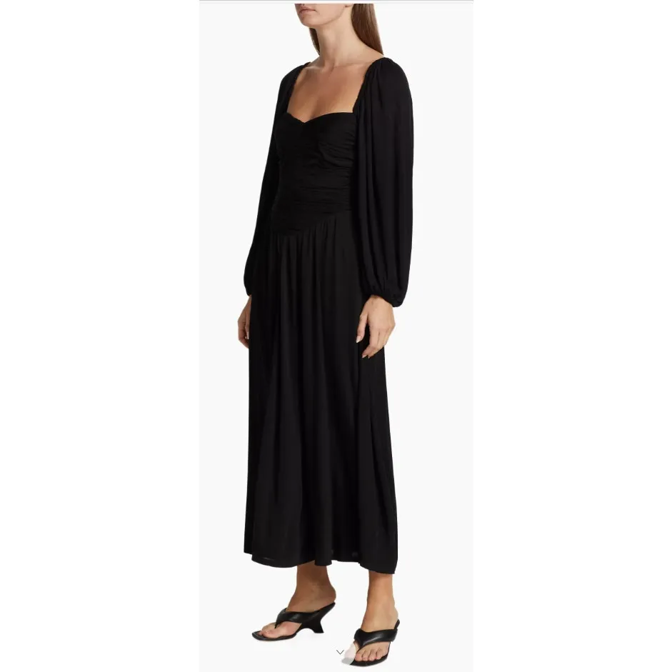 The‎ Westside Vivian Ruched Maxi Dress Size Small Black - Image 2