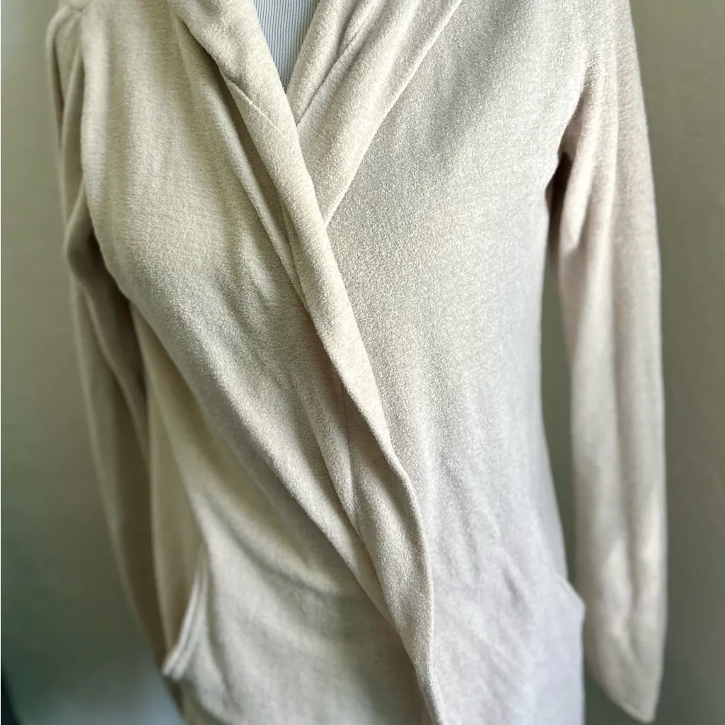 Barefoot Dreams Cozy Chic Ultra Lite Hooded Open Cardigan Sweater with Pockets - Image 6