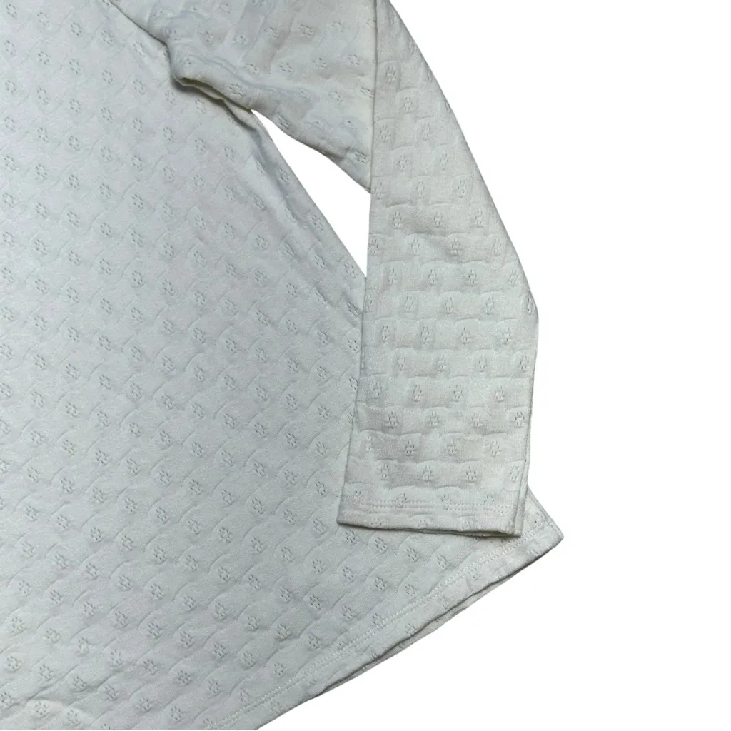 LoveShackFancy Ivory Stretch Knit Long Sleeve Top Womens S - Image 3