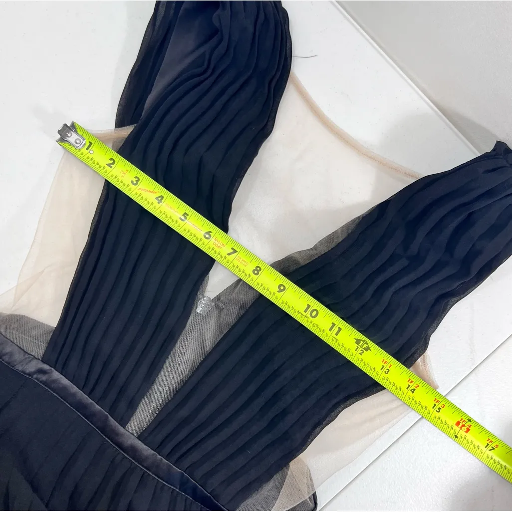 BEBE PLEATED HIGH DOUBLE SLIT GOWN - Image 14