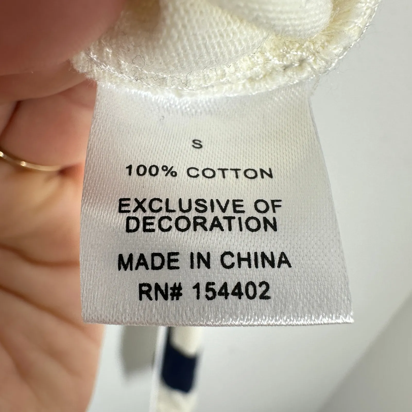 Vinyl Icons Navy Cream Stripe Rugby Shirt 96 Applique Long Sleeve Cropped Top White - Image 7