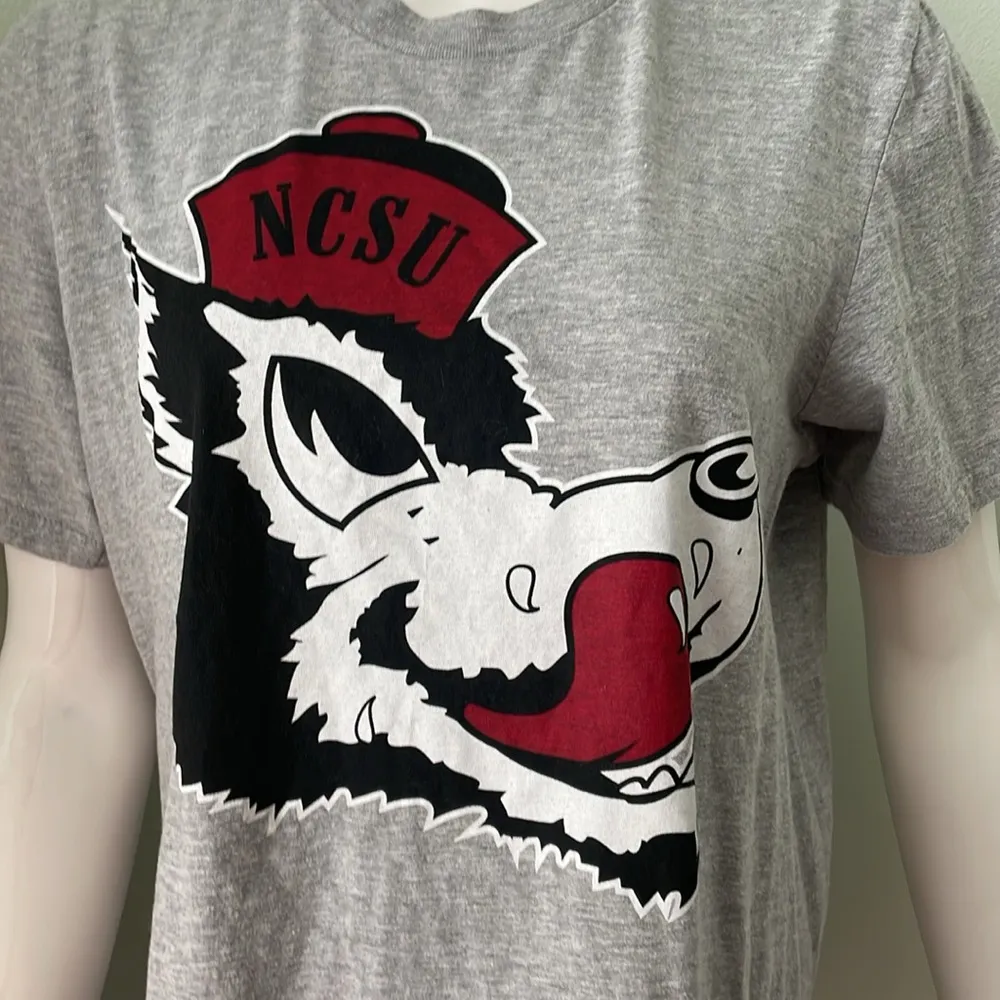 NCSU / NC State Gray Adidas Wolfpack  short sleeve shirt medium - Image 2