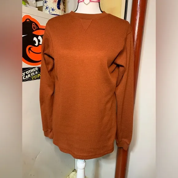 Alpine Lakes Rust Waffle Thermal Top Red Size XL - Image 2