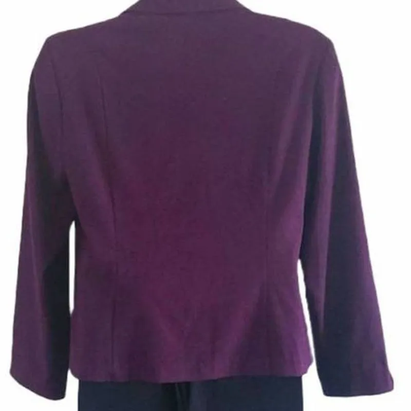 Sag Harbor  Women's Button-Down Blazer – Size 14, Plum - Image 7