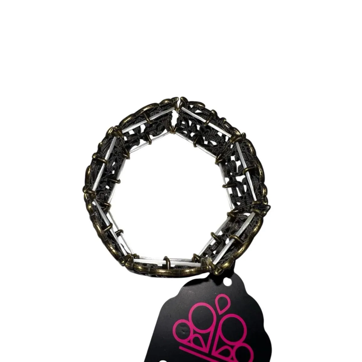 Paparazzi Antique Brass Filigree Leaf Stretch Cuff Bracelet New with Tag - Image 3