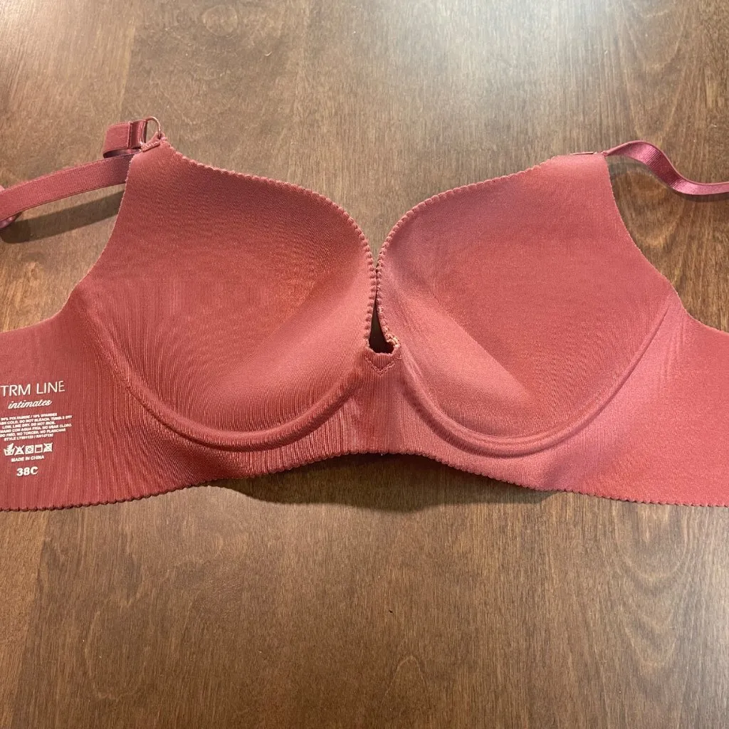 STRM LINE Push Up Wire free Bra Women's Size 38C Rust Adjustable Style: LY591125 Red - Image 8
