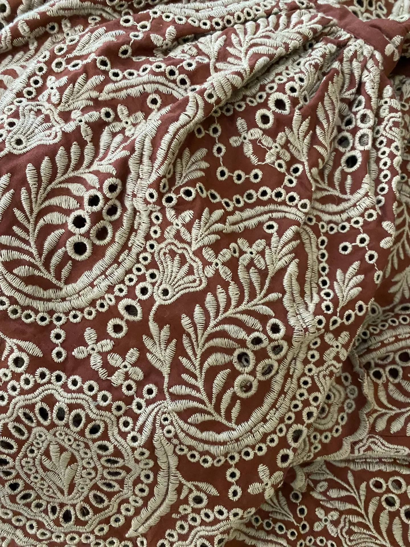 Red Carter Hand Embroidered Silk Dress - Image 2