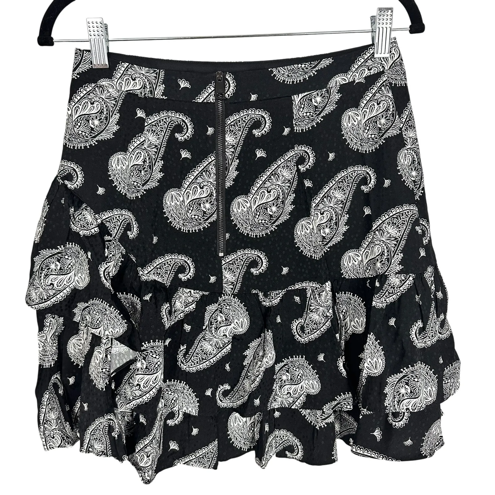 Ted Baker Lanee Printed Tiered Frill Mini Paisley Black Skirt Size XS 0-2 NWT - Image 7