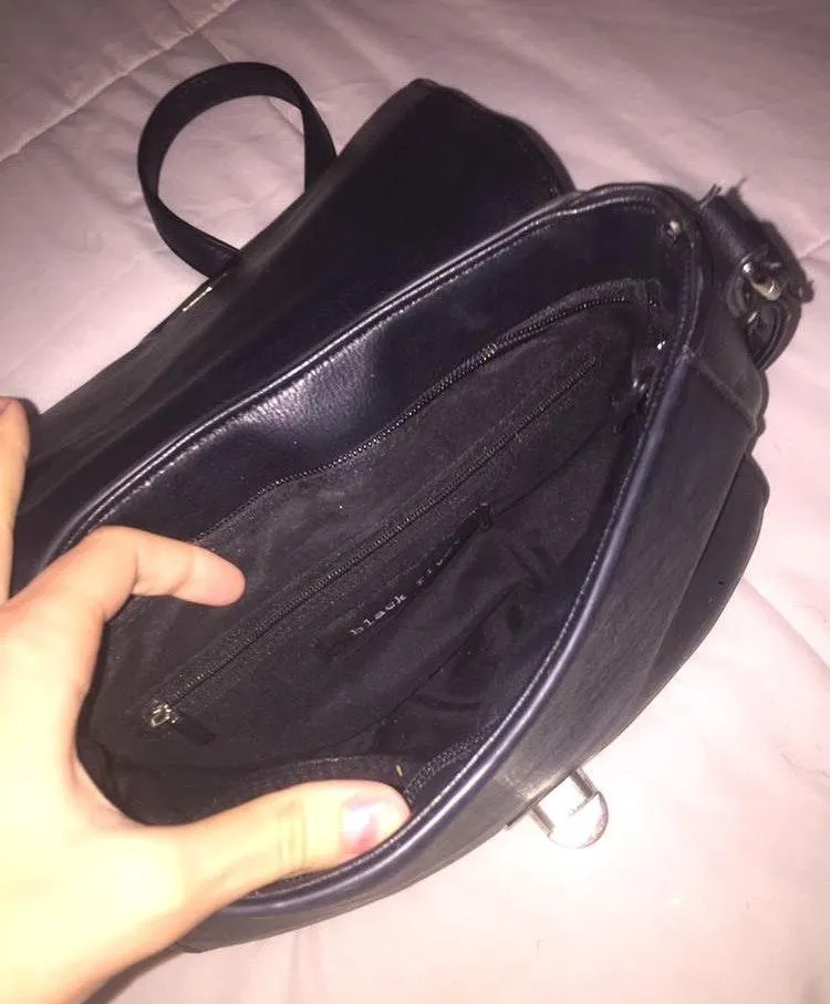 Faux Fur Black Crossbody Purse - Image 4