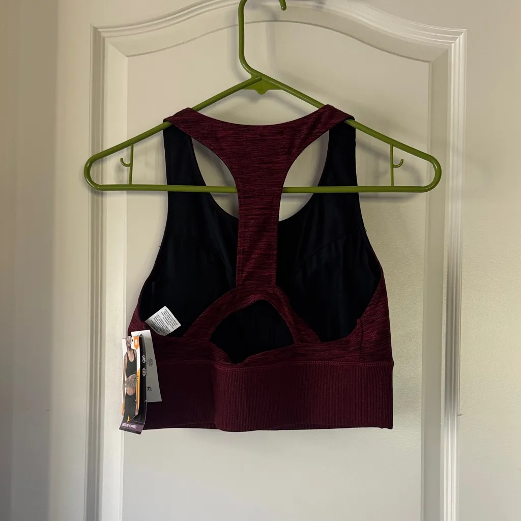 NWT Avia Women's Maroon Sports Bra / J3 - Image 5