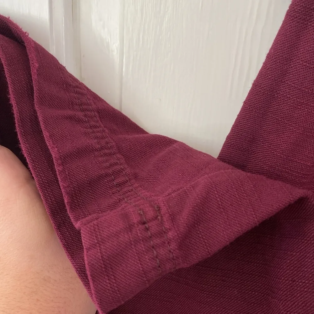 Free‎ People Stay Awhile Carpenter Pants Mulberry Size 4 Purple Maroon Wide Leg - Image 8