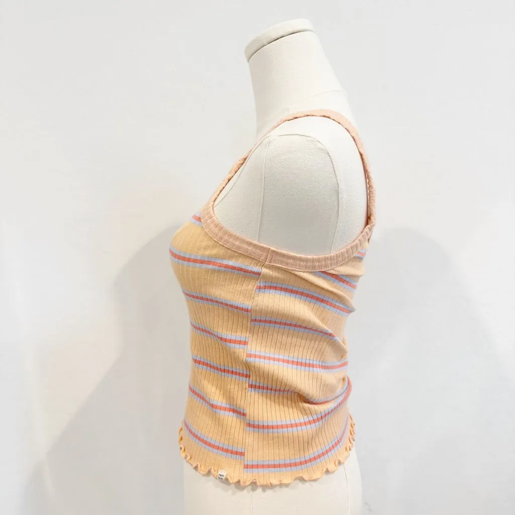 Billabong Striped Lettuce‎ Trim 90s Tank Top Y2K Casual Colorful Summer Large - Image 5