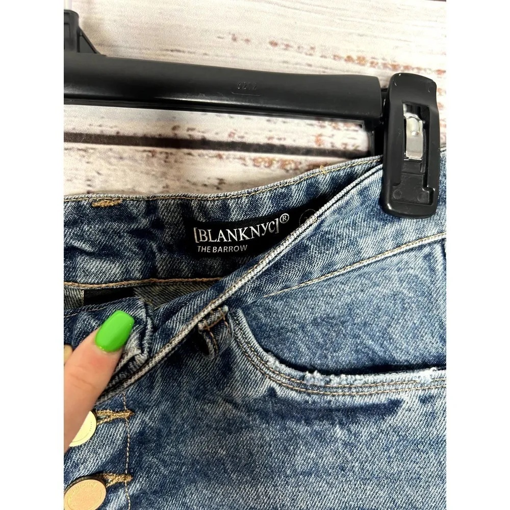BlankNYC The Barrow Vintage High Rise Short Distressed NWT 25 Blue - Image 4
