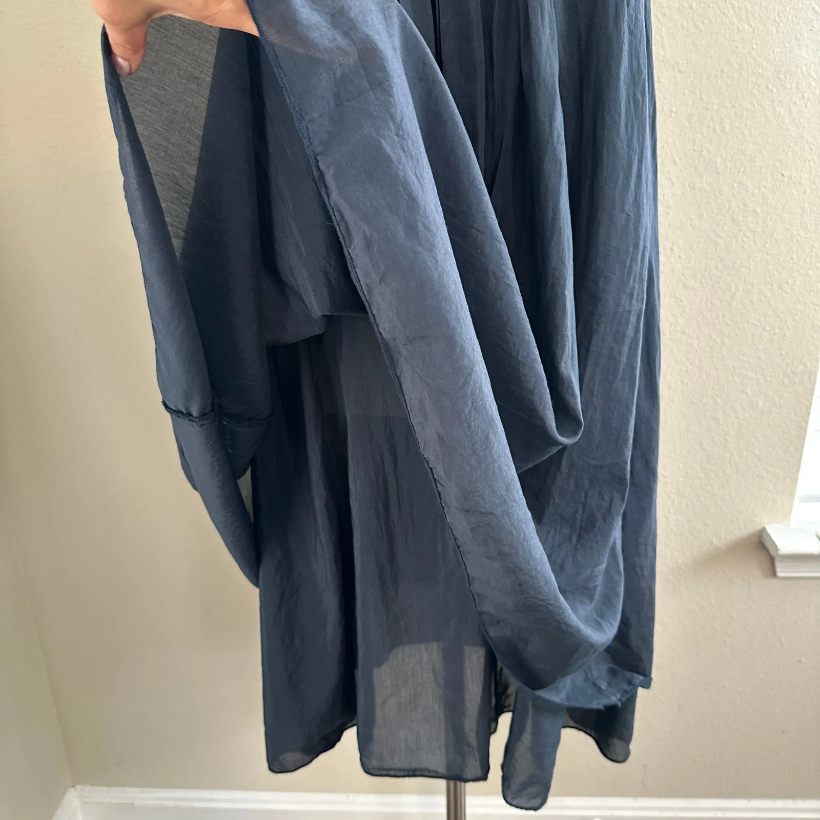 CP Shades Lia Silk Dress Casual Sleeveless Pleated Tank Summer Classy Dark Gray‎ - Image 11