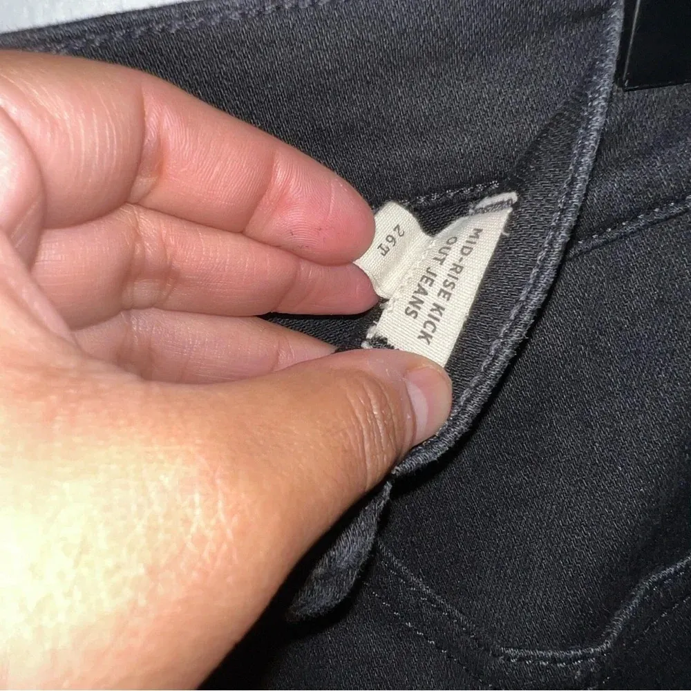 Madewell Kick Out Crop Jeans Black 26 Tall - Image 8