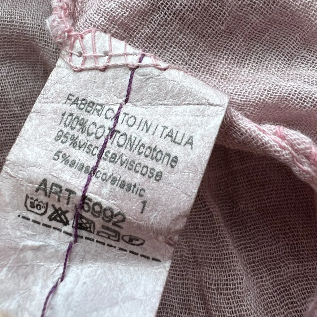 Scandal dusty pink maxi Dress asymmetrical handkerchief lace gauze fairy flowy Purple - Image 5