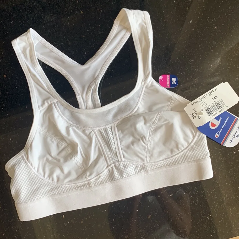 Champion White Sports Bra Performance 34B - Image 5