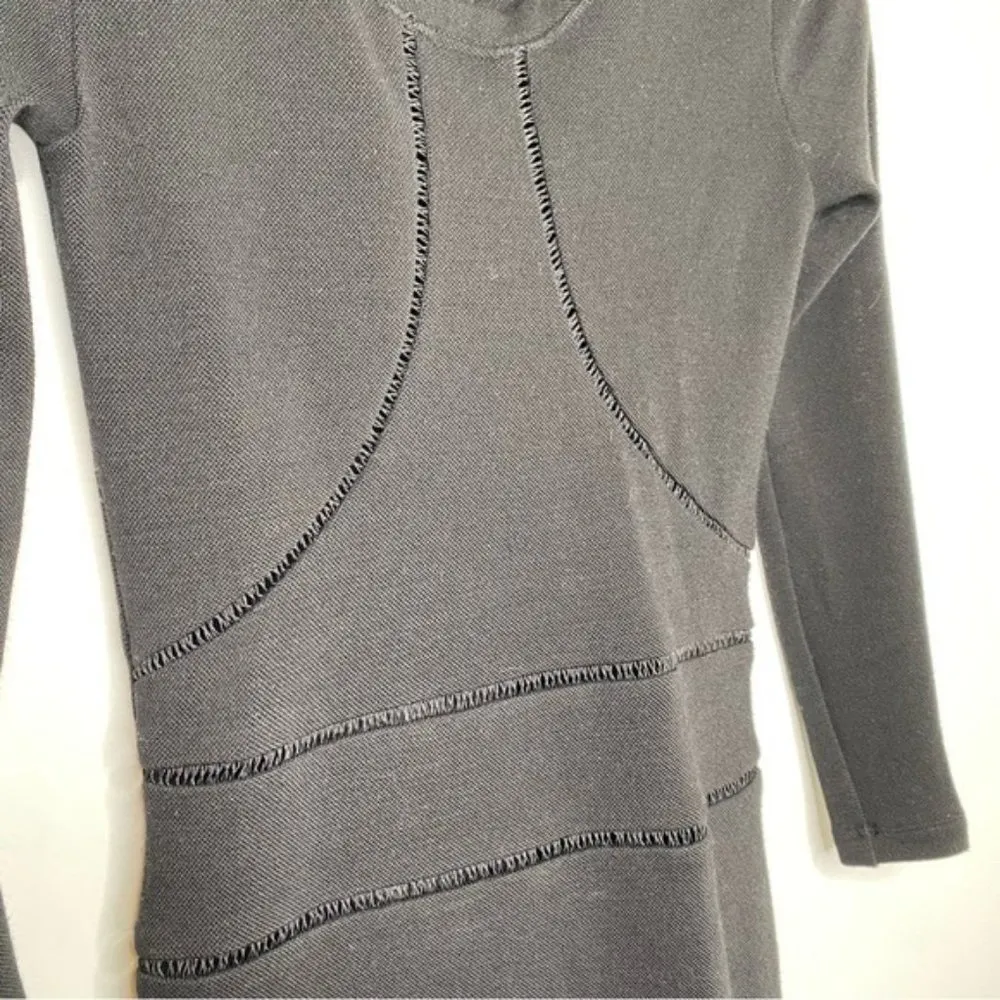 IRO Black Long Sleeve Sweater Dress - Image 3