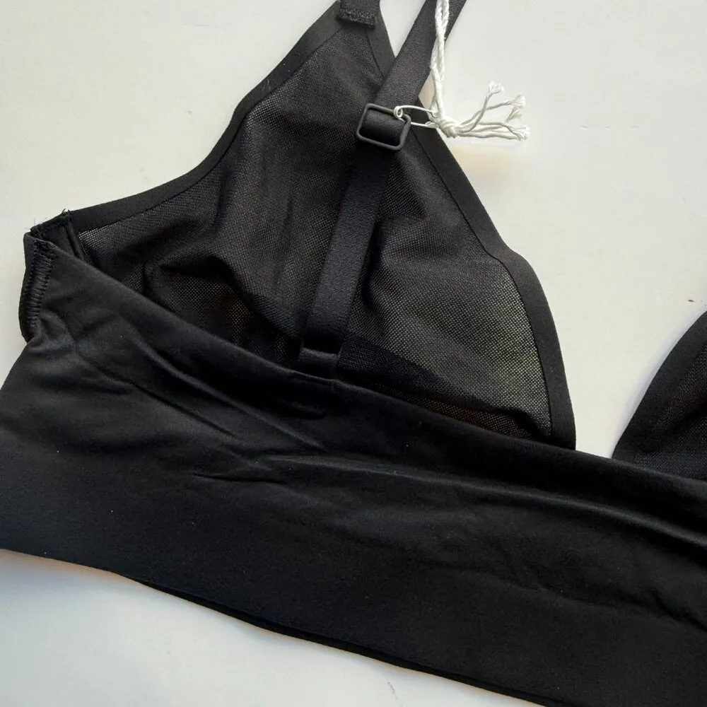 NWT  Smoothez Mesh Triangle Bralette Bra Black Size XS NEW - Image 5