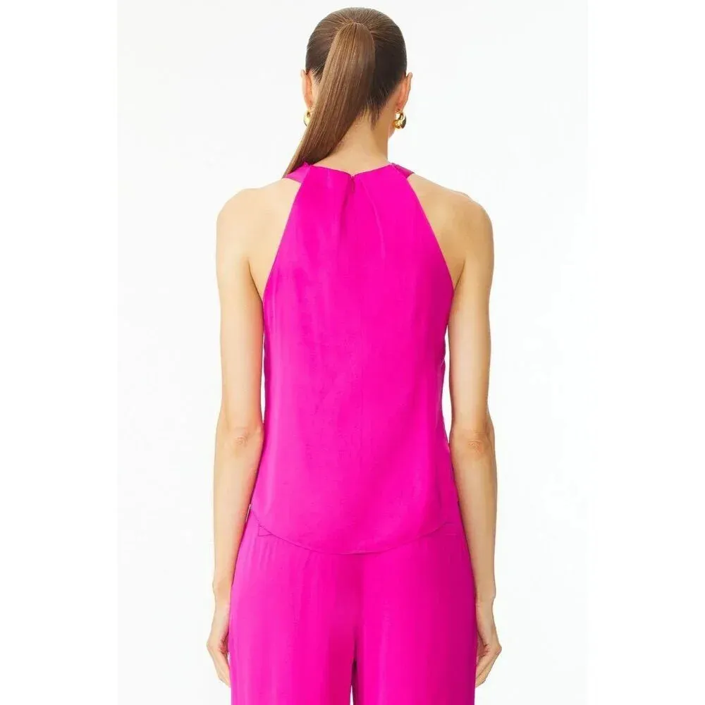 A.L.C. Miranda Top in Disco Pink 4 New Womens Satin Sleeveless Blouse - Image 13