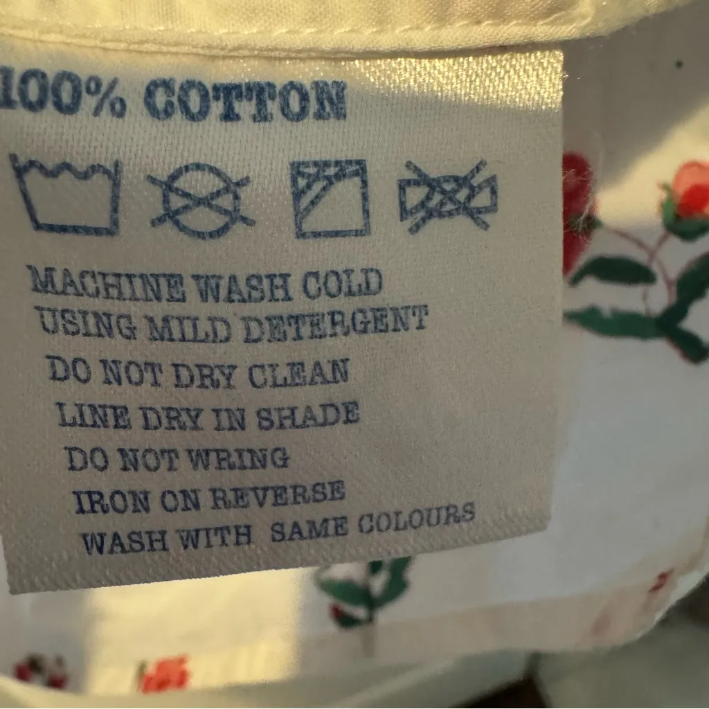 Pink City Prints Scarlet Ditsy Joy Pyjama White and Pink Organic Cotton Top | S - Image 7