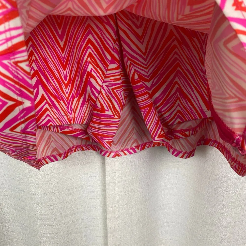 Jude Connally Pink&Orange Chevron Morgan Mini Golf Skort Sz.L Pink Size L - Image 4