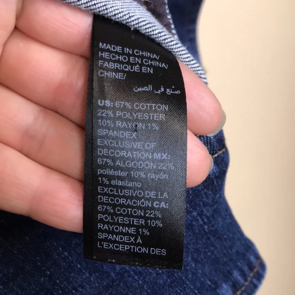 White House Black Market Women’s Military Utility Button-Up Denim Jean Jacket - Image 11