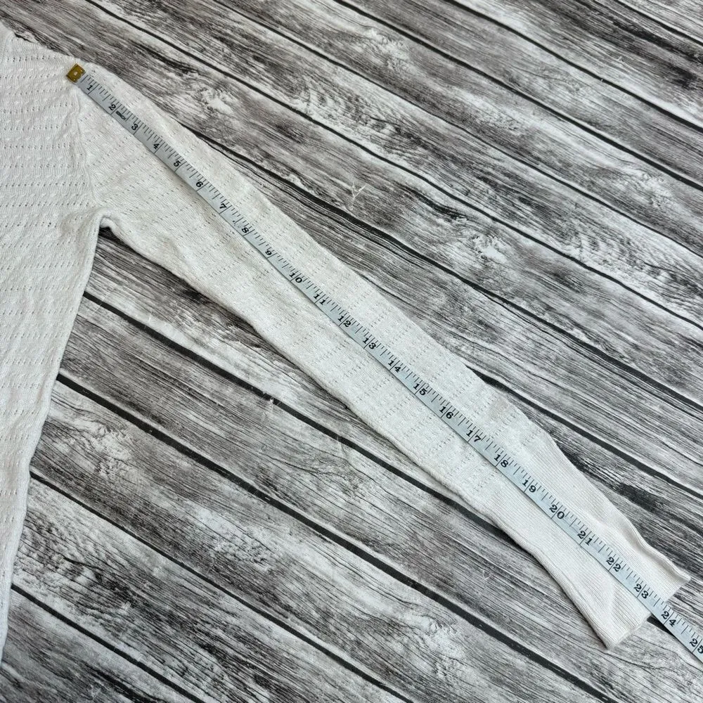 Merona Women's Lightweight Long Sleeve Cardigan White XS Extra Small Long Sleeve - Image 8