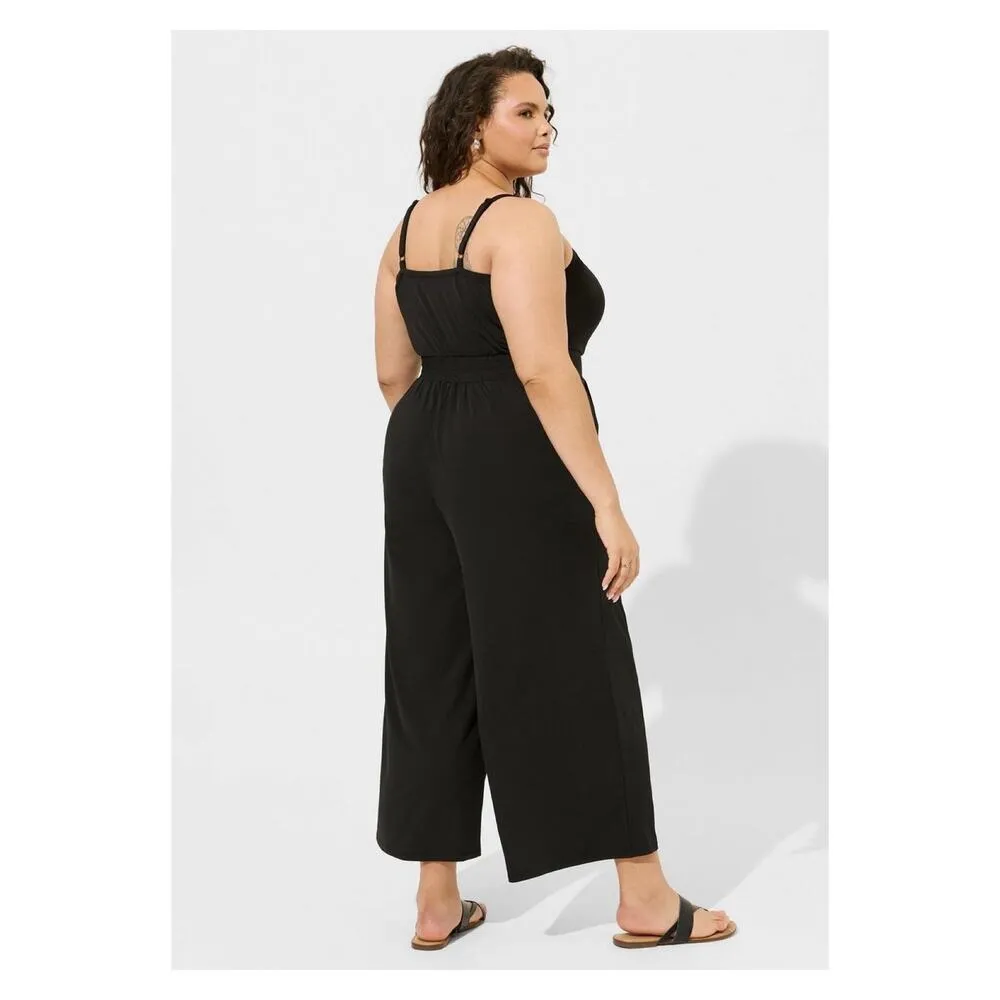 Torrid Black Studio Knit Tube Top Wide Leg Jumpsuit Sz.3 NWT - Image 3