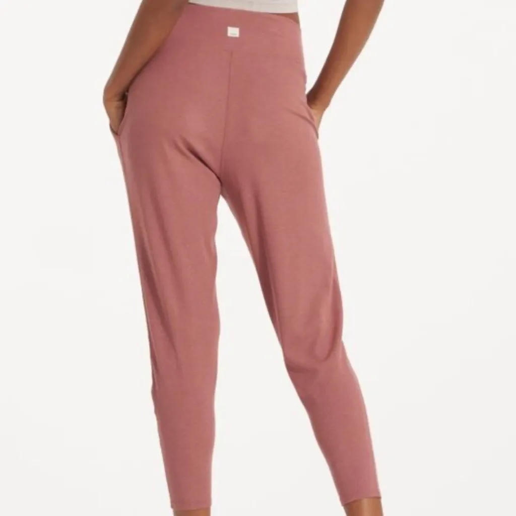Vuori Pose At Ease Pant Ultra Soft Performance Rib Mid Rise Rosewood Heather - Image 2