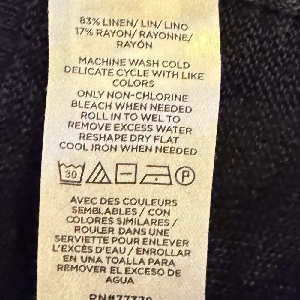 Ann Taylor XXL Navy Linen Blend Long Line Cardigan Quiet Luxury Classic Capsule - Image 5