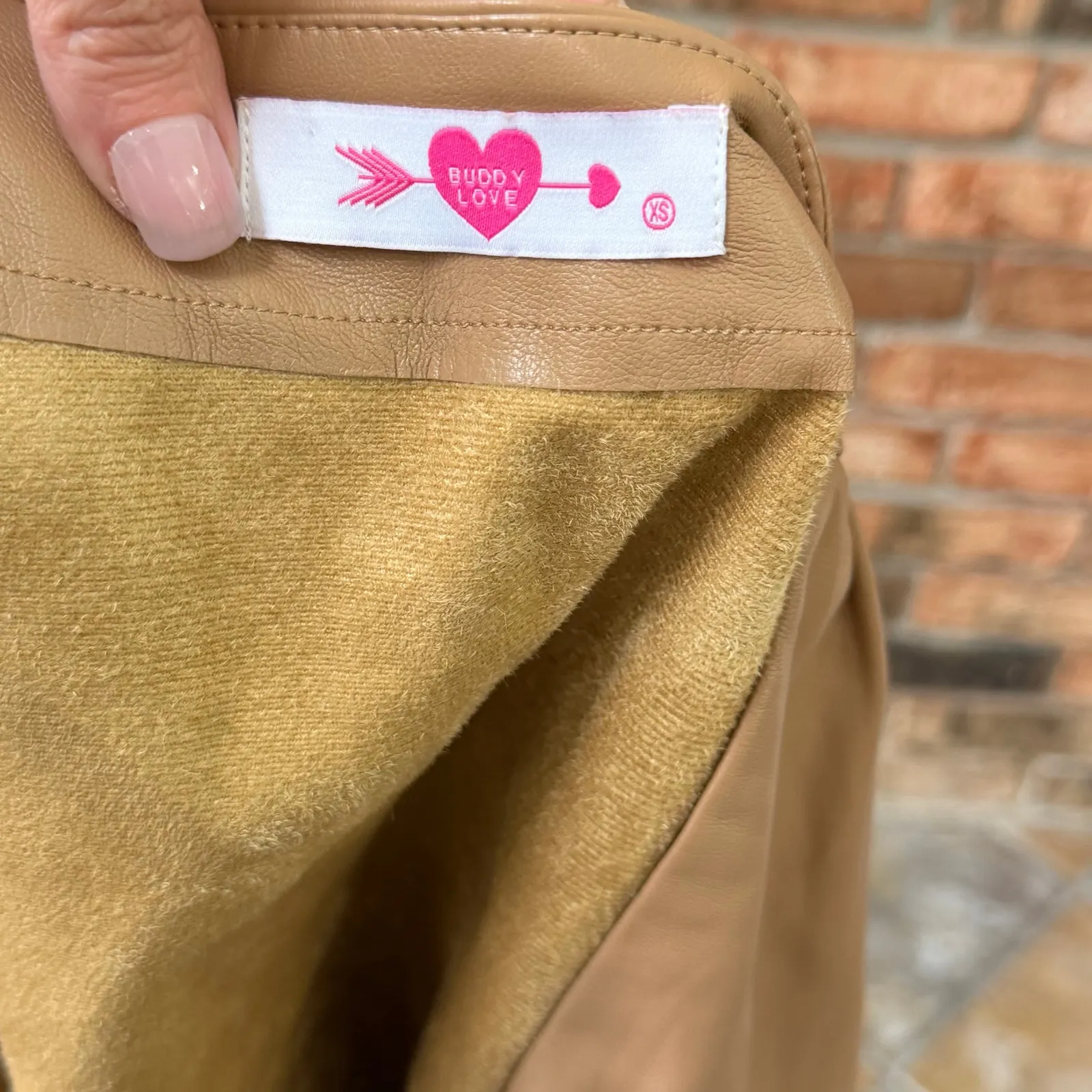 Buddy Love Faux Leather Bodysuit V - Image 5