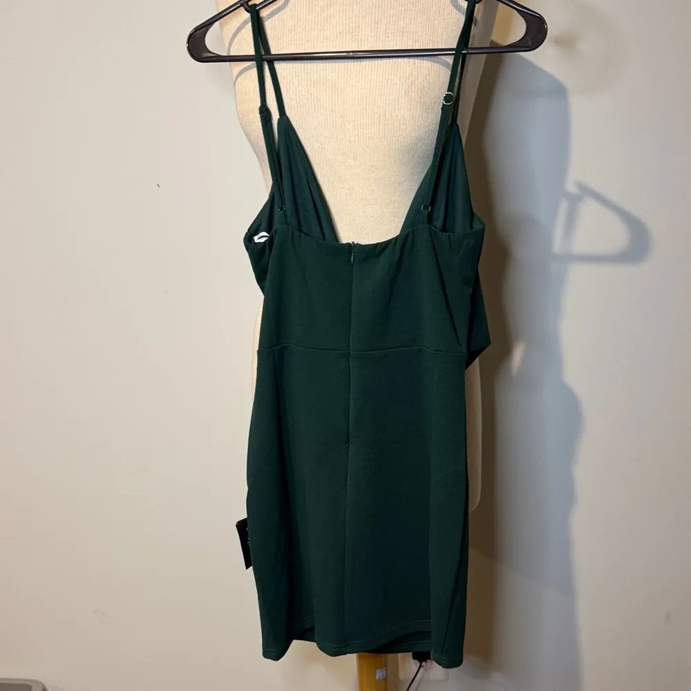 Lulu's Elegant Dark Green Mini Dress NWT - Image 4