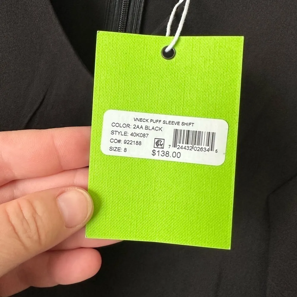 Sam Edelman Puff Sleeve Shift Dress sz 8 - Image 9