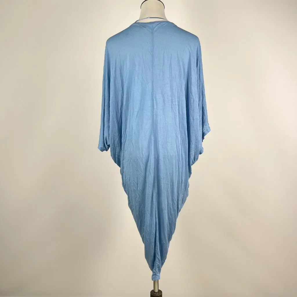 NWOT Johnny Was Blue Short-Sleeve Kimono V Neck Soft Mini Dress S - Image 5