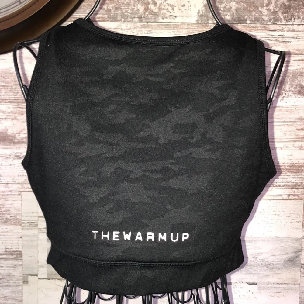 Jessica simpsons the warm up camo sports bra black camo bra size medium workout‍ - Image 5