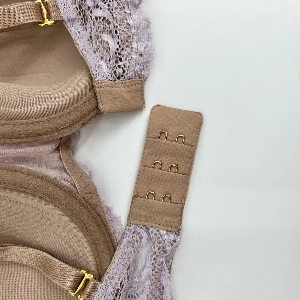 ThirdLove Lace Balconette Bra Lined Cup Underwire Adjustable Strap sz 32D - Image 3