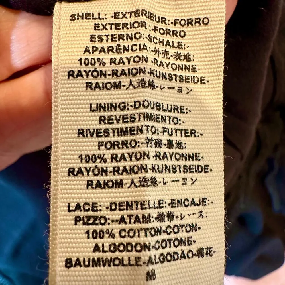 Free People Emily Crocheted Illusion Fit & Flare Little Black Dress S - Image 16