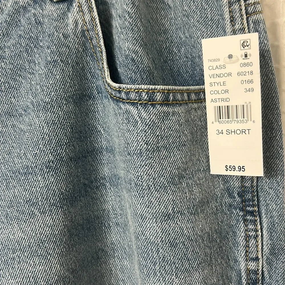 PacSun Casey Low Rise Baggy Wide Leg Jeans Women's 34 SHORT Blue Denim NWT - Image 4