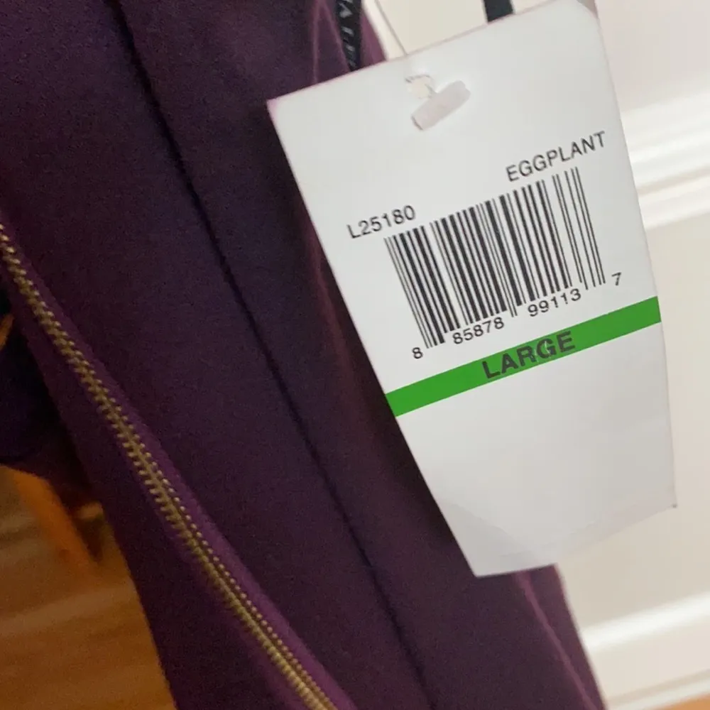 Nina Leonard NWT eggplant zipper‎ dress asymmetric large new plum gold - Image 8