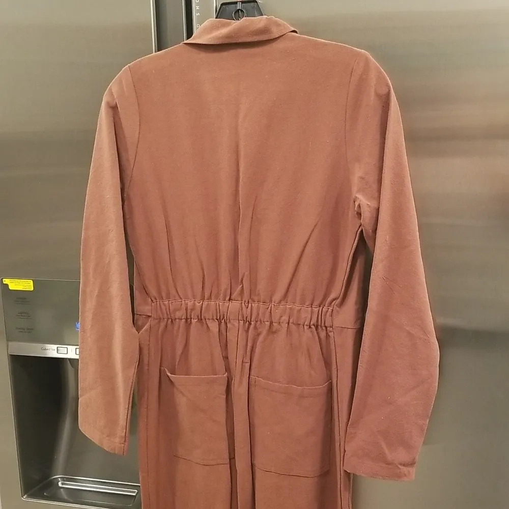 💕RACHEL PALLY💕 Winter Linen Canvas Shelby Jumpsuit ~ Masala Brown Small S NWT - Image 11